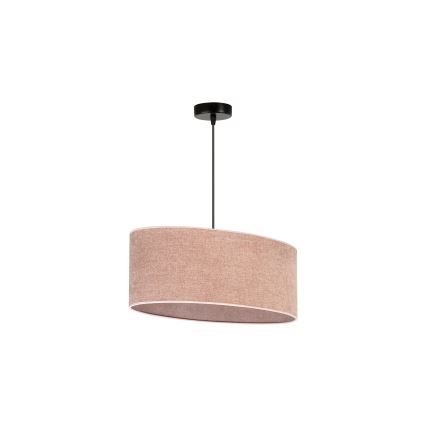 Duolla - Candeeiro suspenso OVAL 1xE27/15W/230V rosa