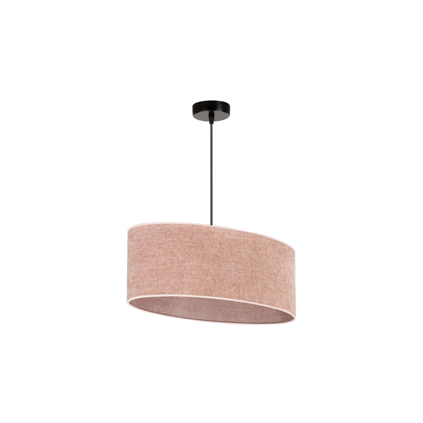 Duolla - Candeeiro suspenso OVAL 1xE27/15W/230V rosa