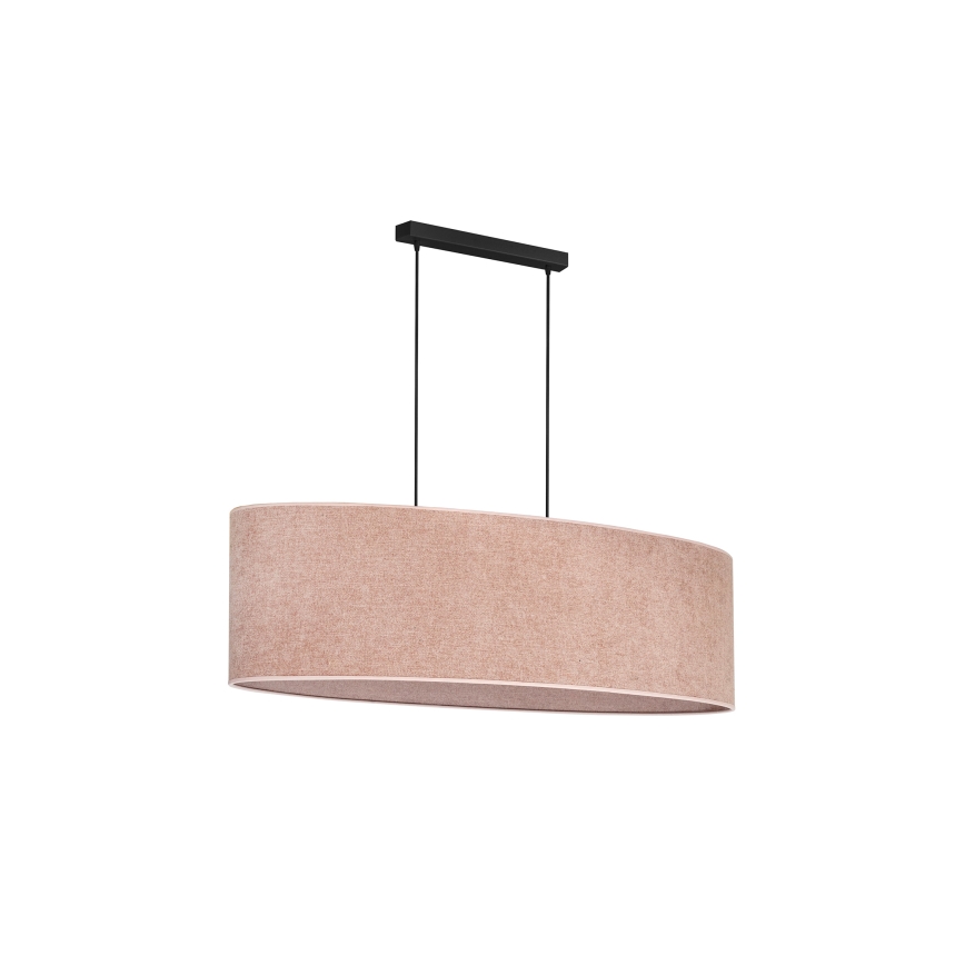 Duolla - Candeeiro suspenso OVAL 2xE27/15W/230V rosa