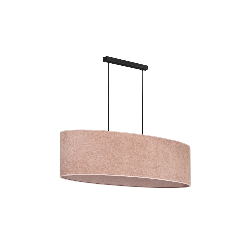Duolla - Candeeiro suspenso OVAL 2xE27/15W/230V rosa