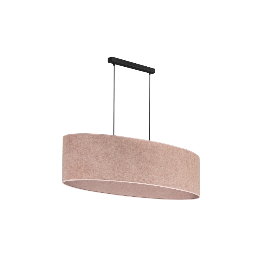 Duolla - Candeeiro suspenso OVAL 2xE27/15W/230V rosa