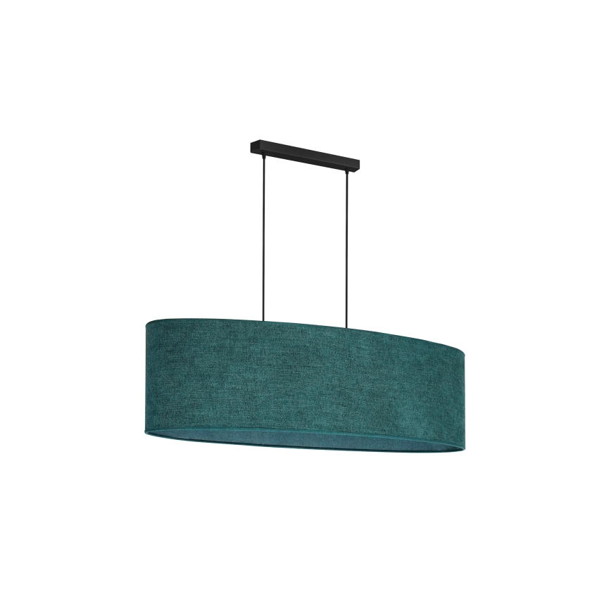 Duolla - Candeeiro suspenso OVAL 2xE27/15W/230V verde