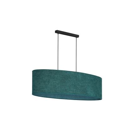 Duolla - Candeeiro suspenso OVAL 2xE27/15W/230V verde