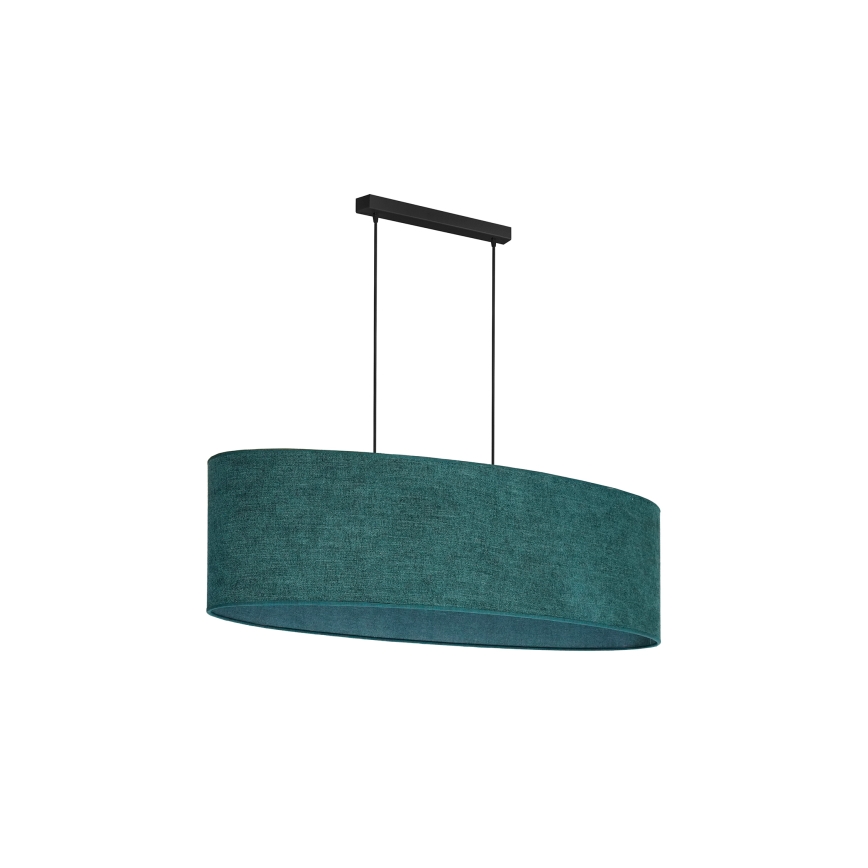 Duolla - Candeeiro suspenso OVAL 2xE27/15W/230V verde