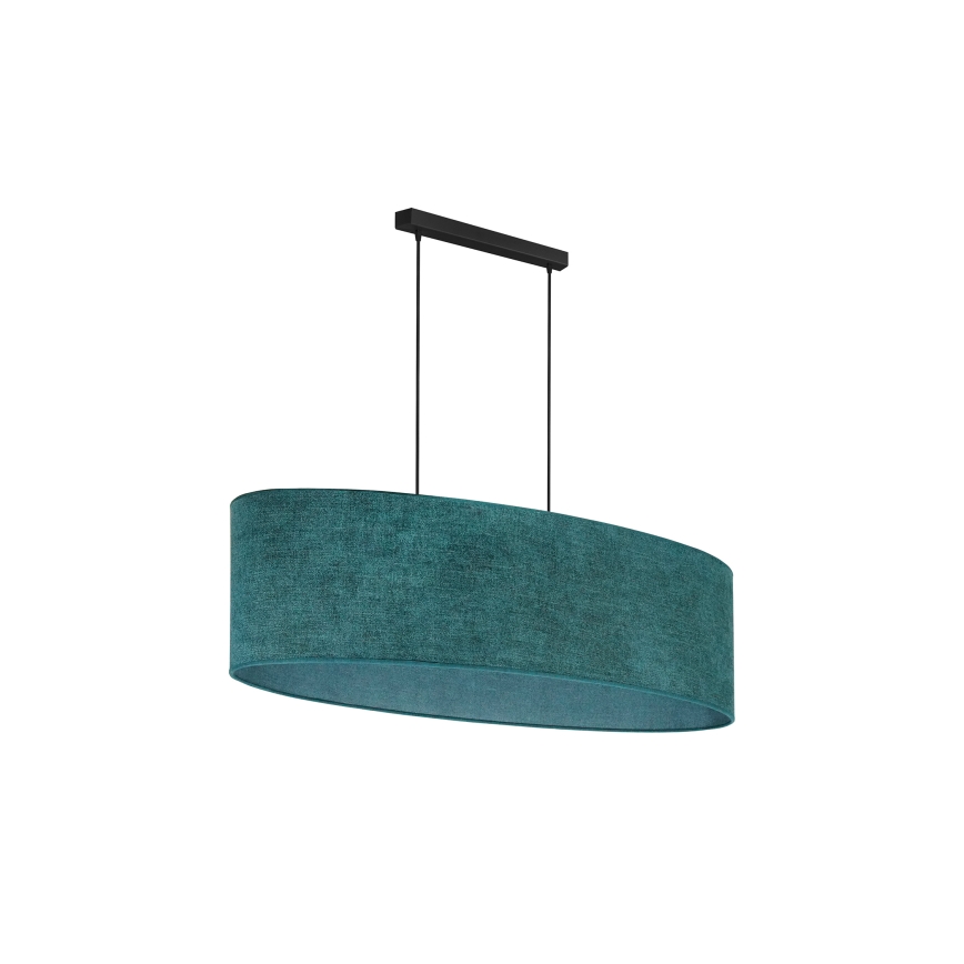 Duolla - Candeeiro suspenso OVAL 2xE27/15W/230V verde