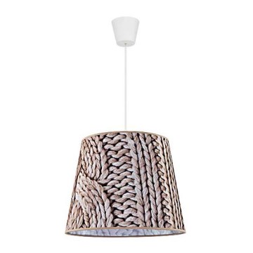 Duolla - Candeeiro suspenso POP 1xE27/40W/230V lã diâmetro 38 cm castanho