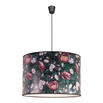 Duolla - Candeeiro suspenso PRINT L 1xE27/40W/230V diâmetro 45 cm flores