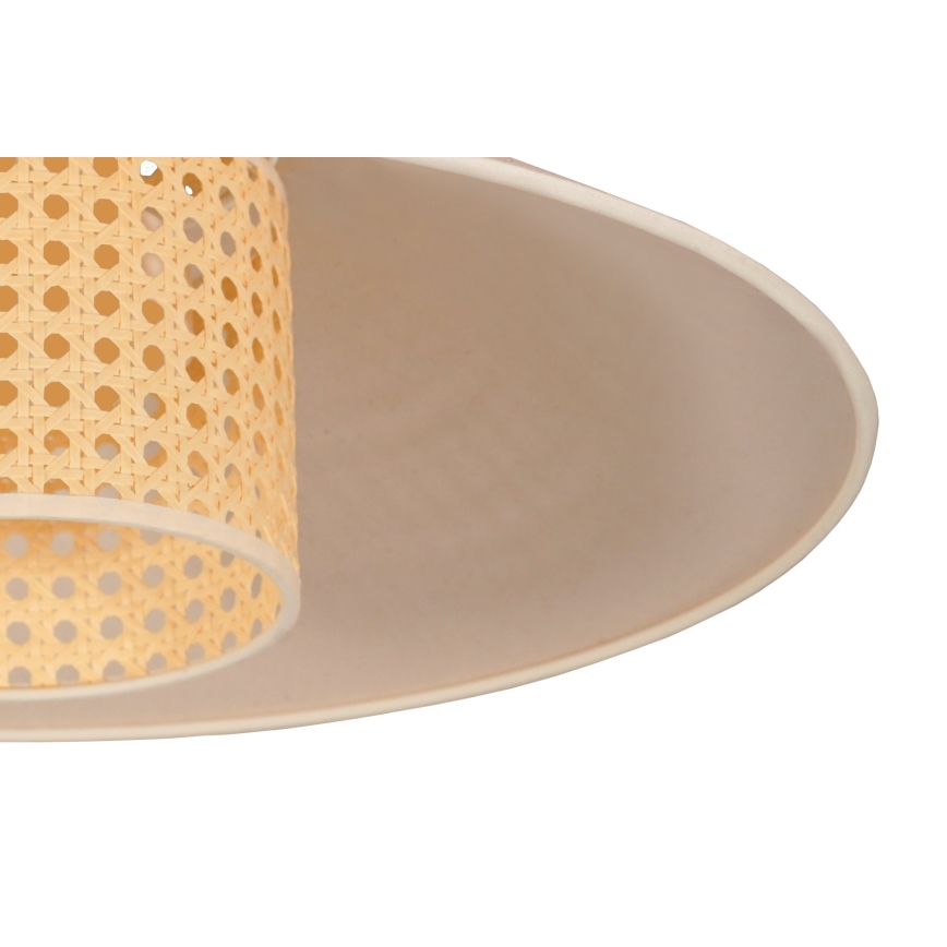 Duolla - Candeeiro suspenso RIO RATTAN 1xE27/15W/230V diâmetro 45 cm bege/vime