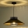 Duolla - Candeeiro suspenso RIO RATTAN 1xE27/15W/230V diâmetro 45 cm preto/dourado