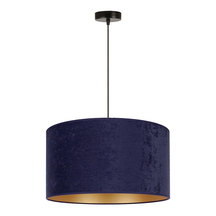 Duolla - Candeeiro suspenso ROLLER 1xE27/15W/230V diâmetro 40 cm azul/dourado