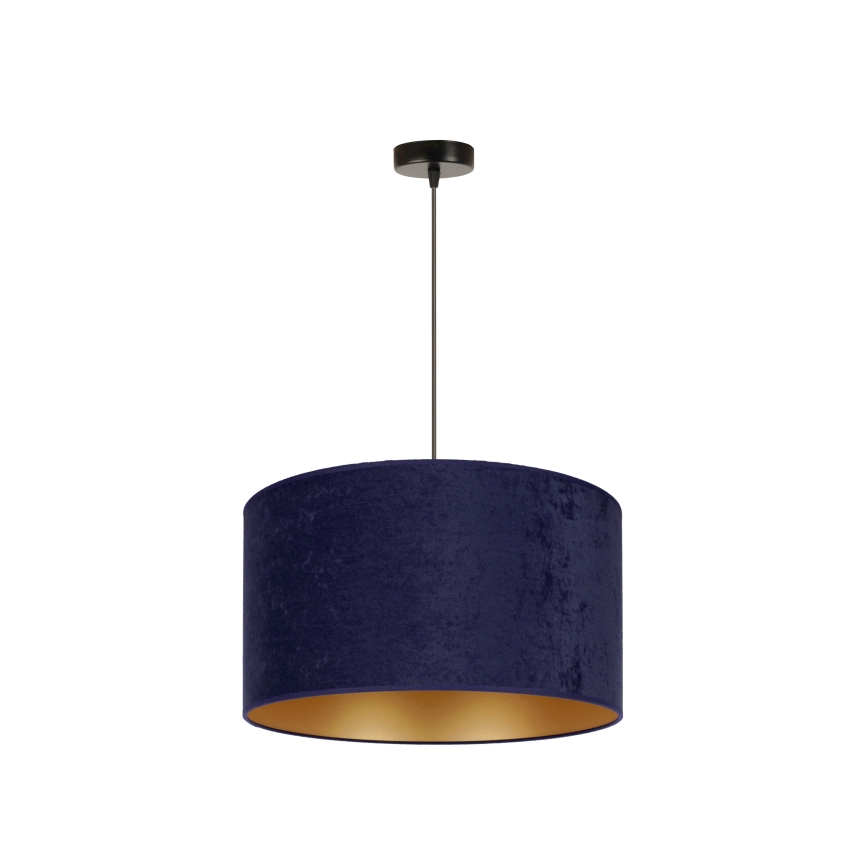 Duolla - Candeeiro suspenso ROLLER 1xE27/15W/230V diâmetro 40 cm azul/dourado
