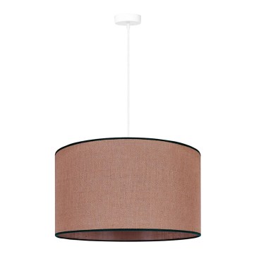 Duolla - Candeeiro suspenso ROLLER 1xE27/15W/230V diâmetro 40 cm castanho/preto