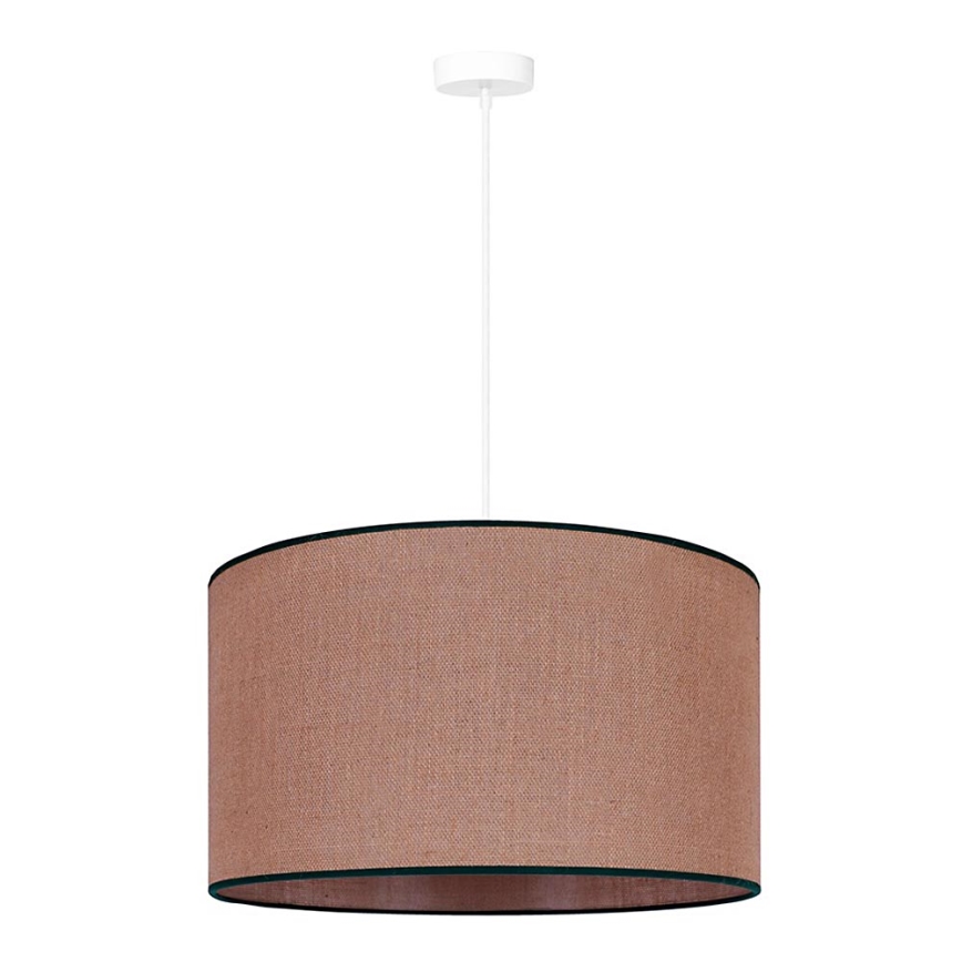 Duolla - Candeeiro suspenso ROLLER 1xE27/15W/230V diâmetro 40 cm castanho/preto