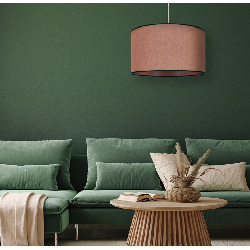 Duolla - Candeeiro suspenso ROLLER 1xE27/15W/230V diâmetro 40 cm castanho/preto