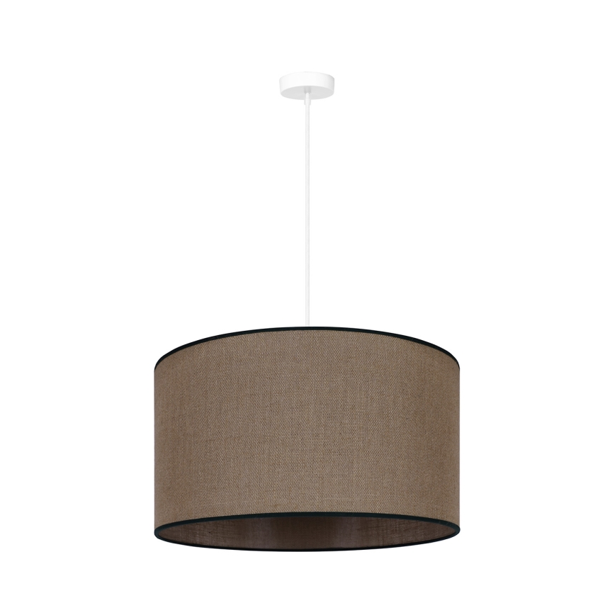 Duolla - Candeeiro suspenso ROLLER 1xE27/15W/230V diâmetro 40 cm castanho/preto