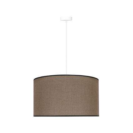 Duolla - Candeeiro suspenso ROLLER 1xE27/15W/230V diâmetro 40 cm castanho/preto