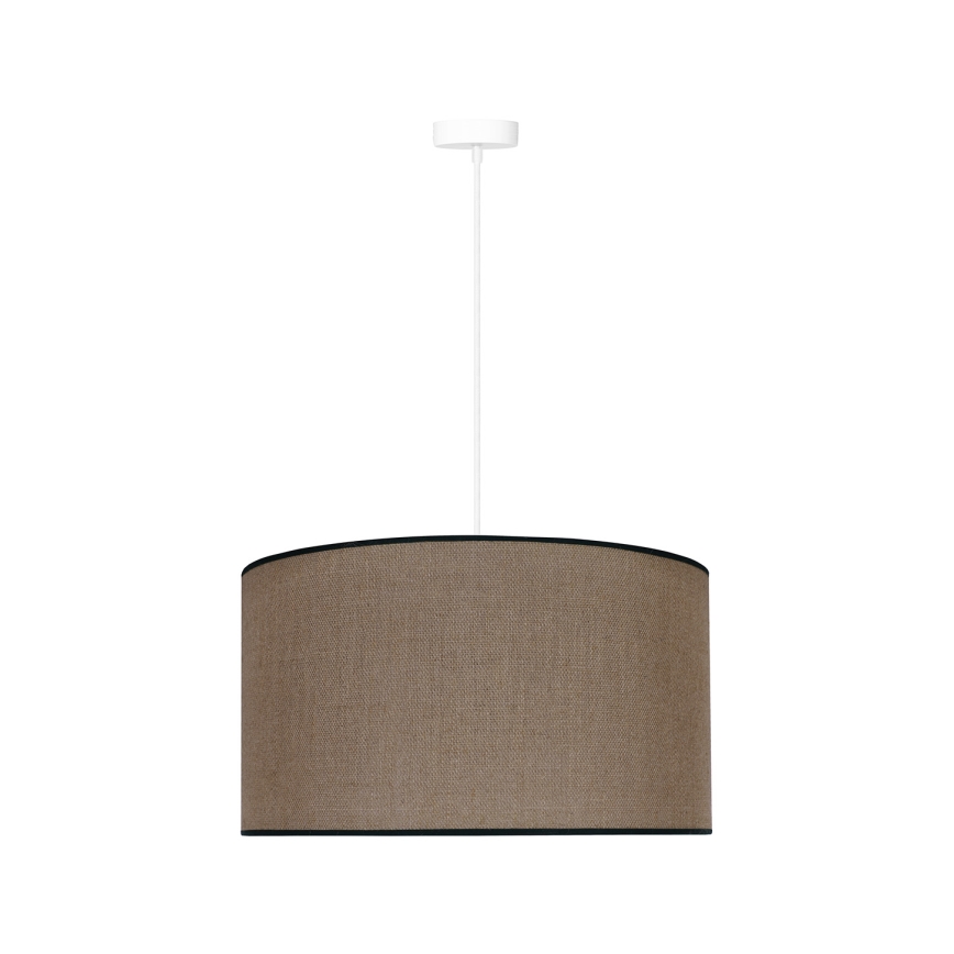 Duolla - Candeeiro suspenso ROLLER 1xE27/15W/230V diâmetro 40 cm castanho/preto