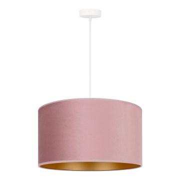 Duolla - Candeeiro suspenso ROLLER 1xE27/15W/230V diâmetro 40 cm rosa/dourado