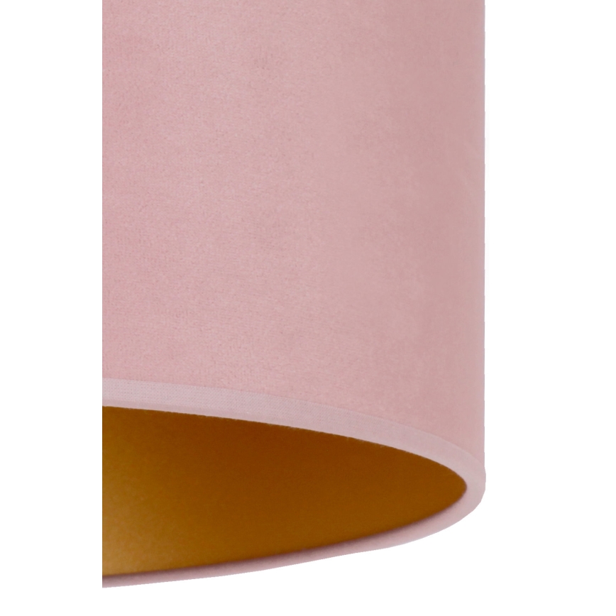 Duolla - Candeeiro suspenso ROLLER 1xE27/15W/230V diâmetro 40 cm rosa/dourado