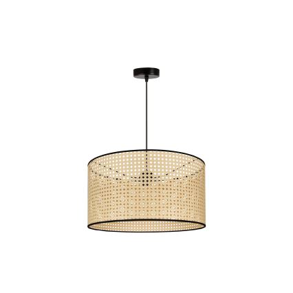 Duolla - Candeeiro suspenso ROLLER 1xE27/15W/230V diâmetro 45 cm vime/preto