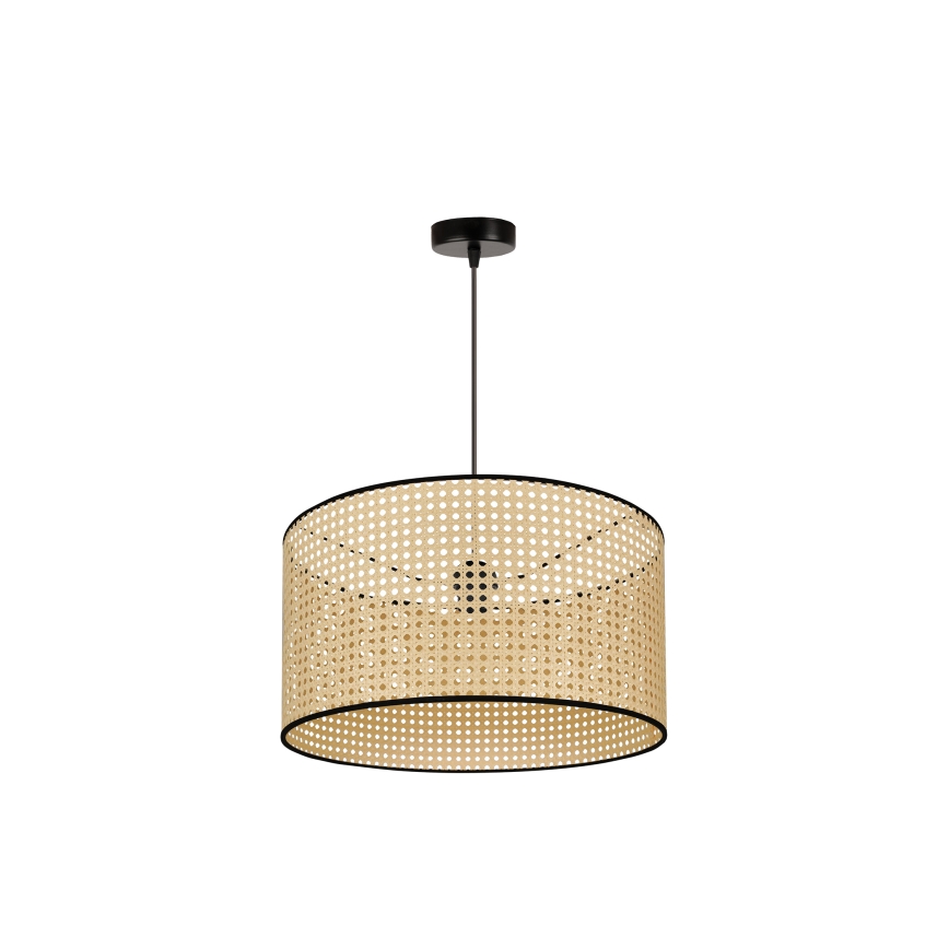 Duolla - Candeeiro suspenso ROLLER 1xE27/15W/230V diâmetro 45 cm vime/preto