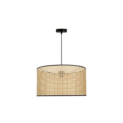 Duolla - Candeeiro suspenso ROLLER 1xE27/15W/230V diâmetro 45 cm vime/preto