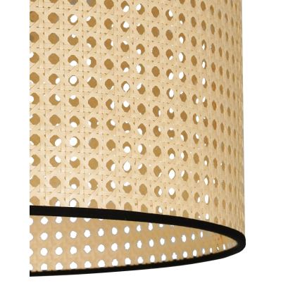 Duolla - Candeeiro suspenso ROLLER 1xE27/15W/230V diâmetro 45 cm vime/preto