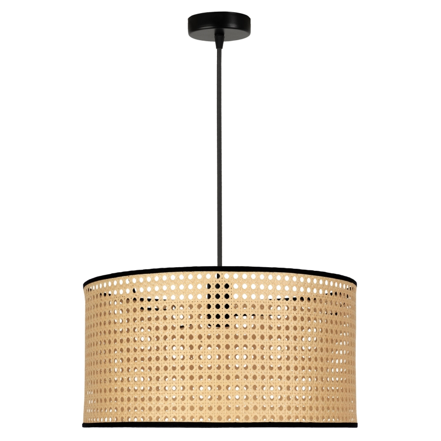 Duolla - Candeeiro suspenso ROLLER 1xE27/15W/230V diâmetro 45 cm vime/preto