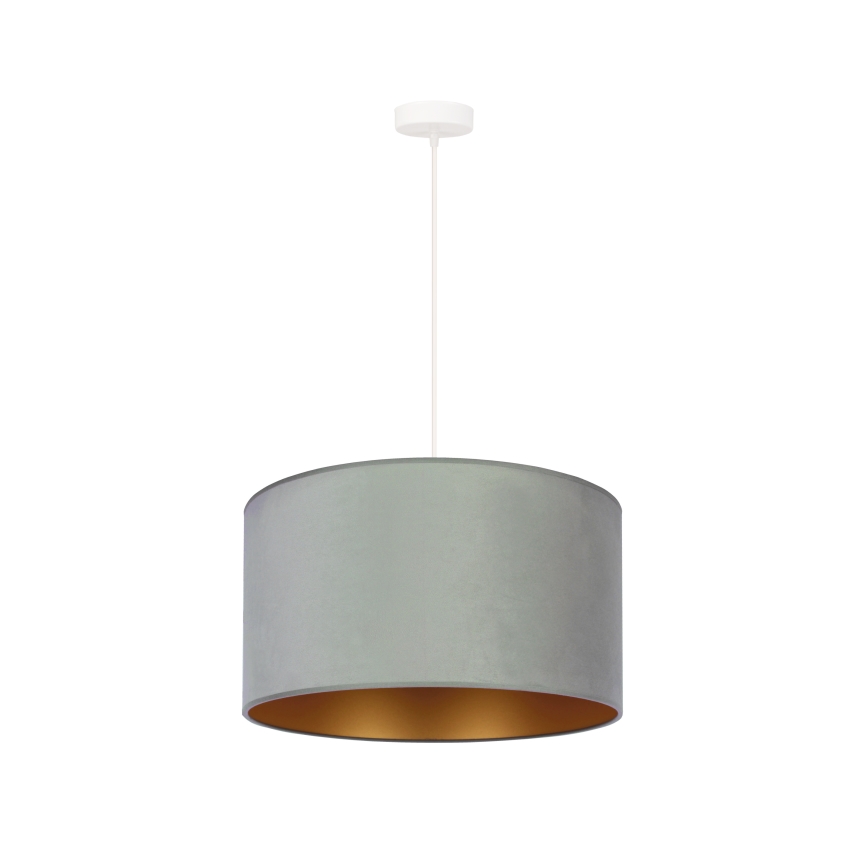 Duolla - Candeeiro suspenso ROLLER 1xE27/15W/230V iluminação diâmetro 40 cm verde/dourado