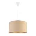 Duolla - Candeeiro suspenso ROLLER 1xE27/40W/230V diâmetro 40 cm bege