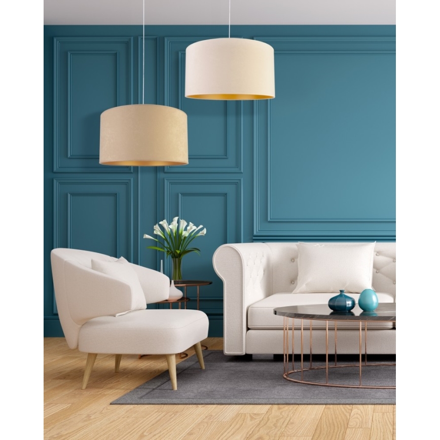 Duolla - Candeeiro suspenso ROLLER 1xE27/40W/230V diâmetro 40 cm creme