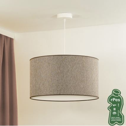 Duolla - Candeeiro suspenso ROLLER ECO RECYCLING 1xE27/15W/230V diâmetro 45 cm castanho