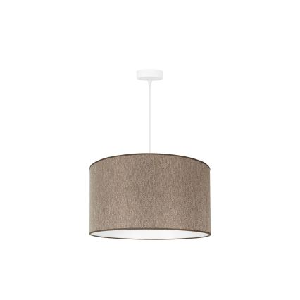 Duolla - Candeeiro suspenso ROLLER ECO RECYCLING 1xE27/15W/230V diâmetro 45 cm castanho