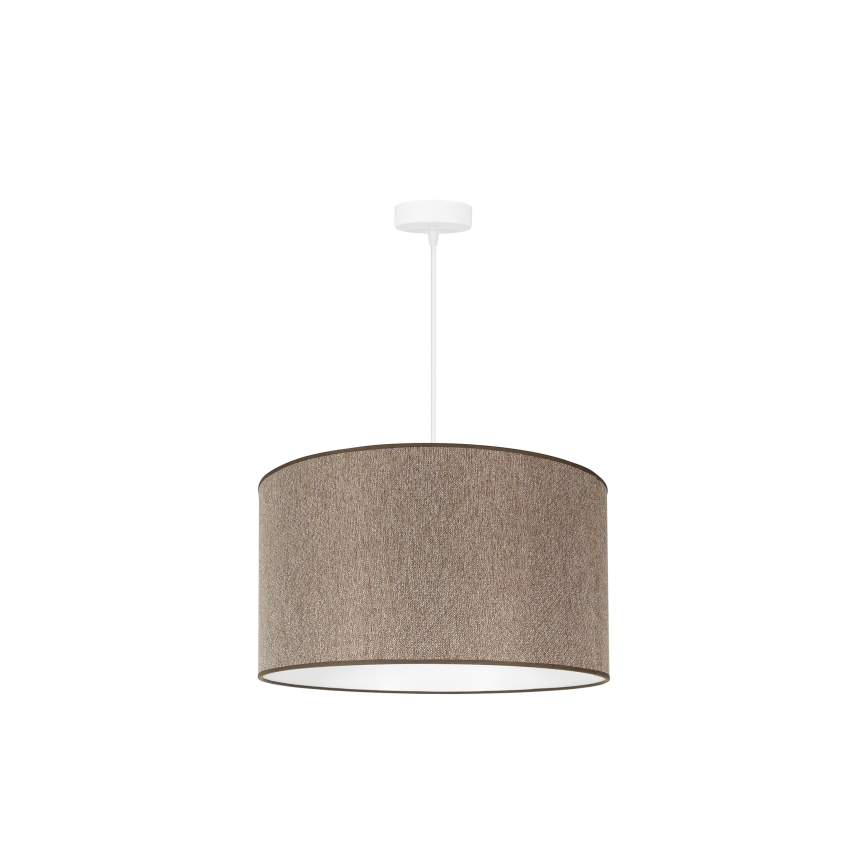 Duolla - Candeeiro suspenso ROLLER ECO RECYCLING 1xE27/15W/230V diâmetro 45 cm castanho