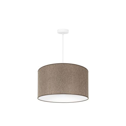 Duolla - Candeeiro suspenso ROLLER ECO RECYCLING 1xE27/15W/230V diâmetro 45 cm castanho