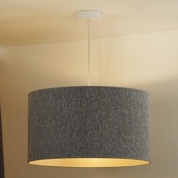 Duolla - Candeeiro suspenso ROLLER ECO RECYCLING 1xE27/15W/230V diâmetro 45 cm cinzento