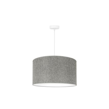 Duolla - Candeeiro suspenso ROLLER ECO RECYCLING 1xE27/15W/230V diâmetro 45 cm cinzento