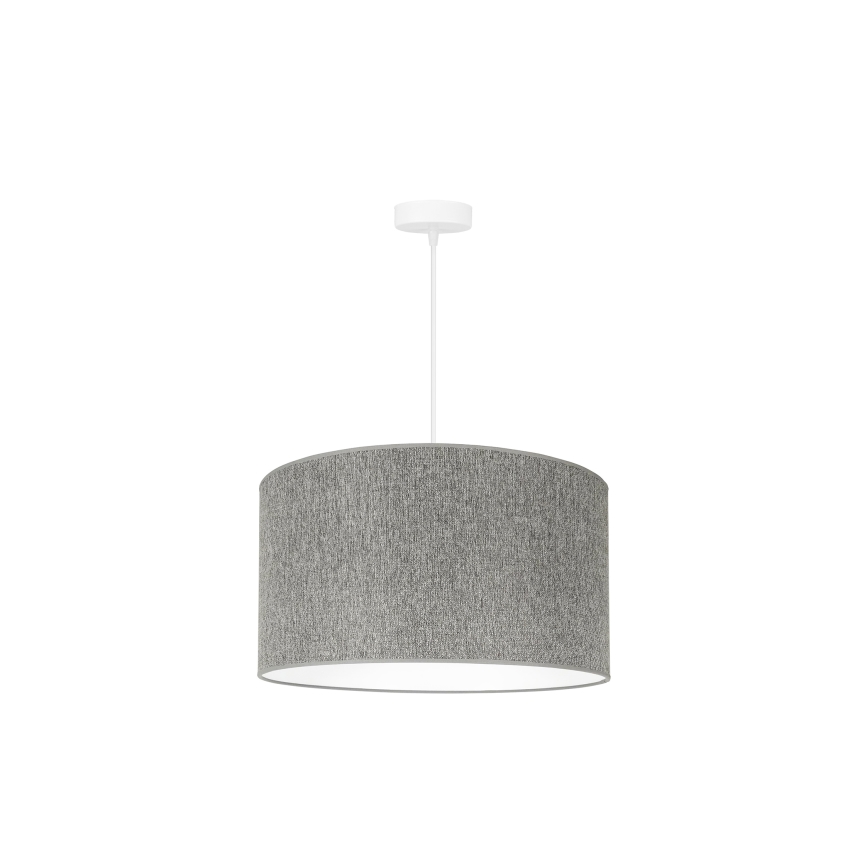 Duolla - Candeeiro suspenso ROLLER ECO RECYCLING 1xE27/15W/230V diâmetro 45 cm cinzento