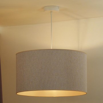 Duolla - Candeeiro suspenso ROLLER ECO RECYCLING 1xE27/15W/230V diâmetro 45 cm creme