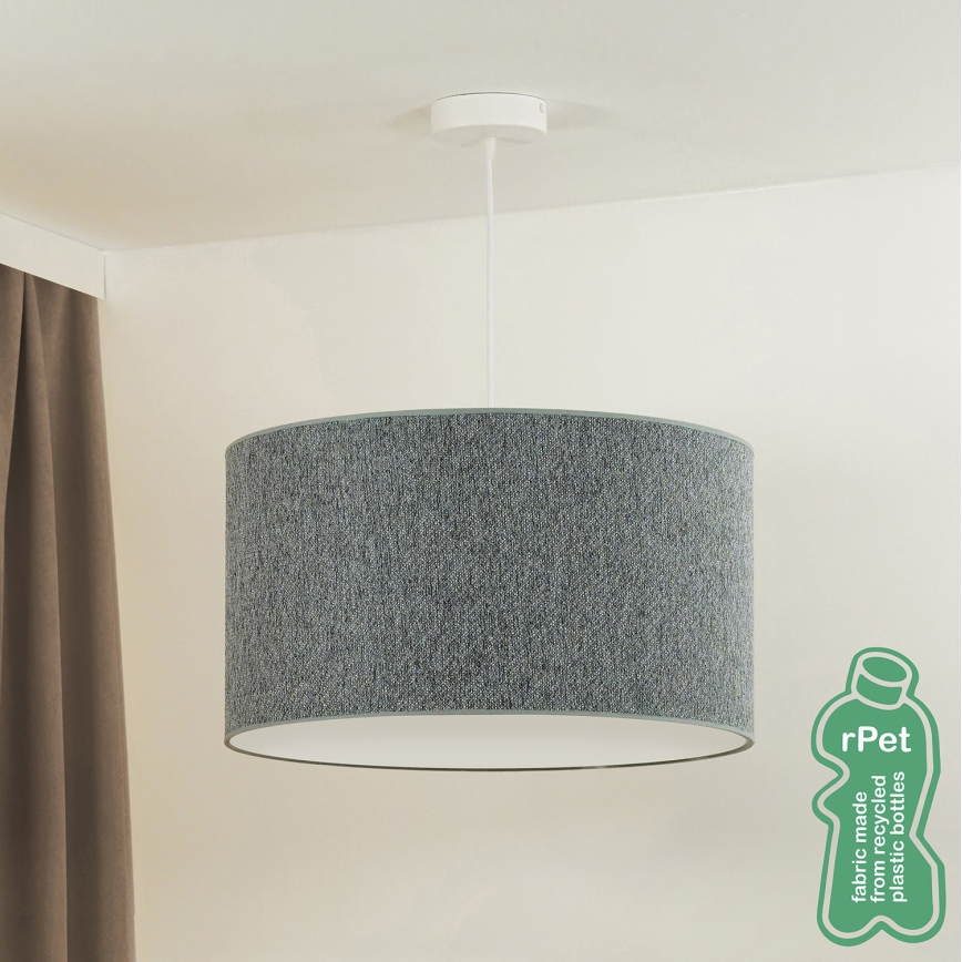 Duolla - Candeeiro suspenso ROLLER ECO RECYCLING 1xE27/15W/230V diâmetro 45 cm verde