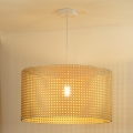 Duolla - Candeeiro suspenso ROLLER RATTAN 1xE27/15W/230V diâmetro 45 cm bege