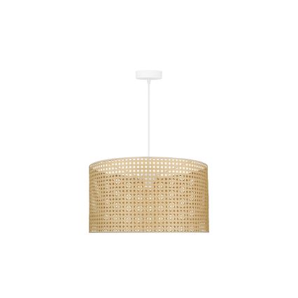 Duolla - Candeeiro suspenso ROLLER RATTAN 1xE27/15W/230V diâmetro 45 cm bege
