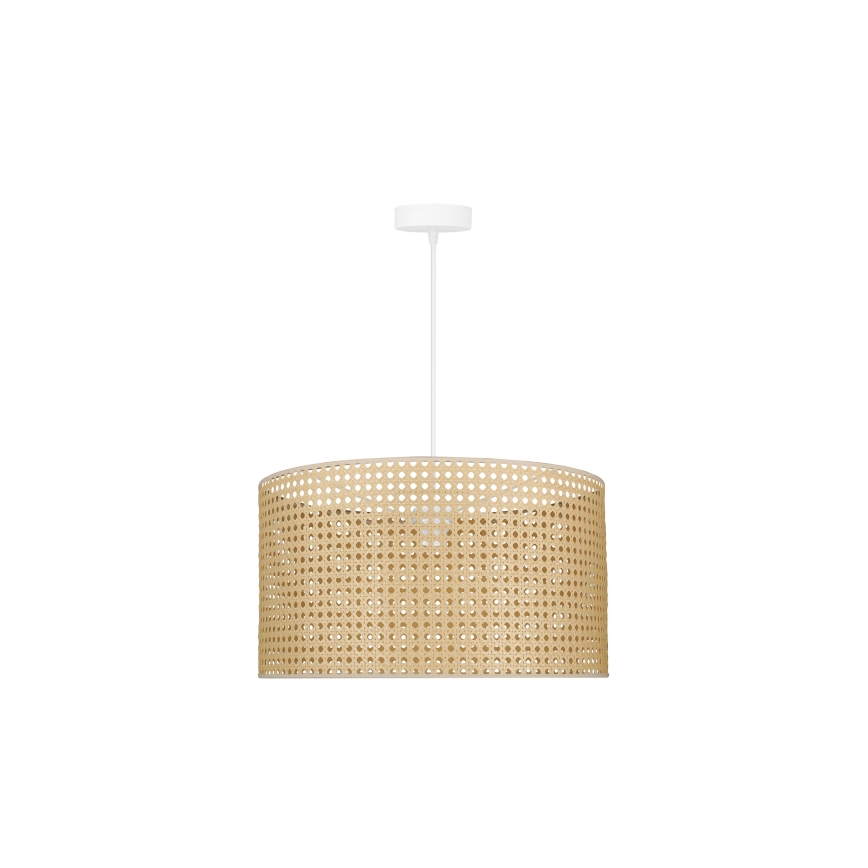 Duolla - Candeeiro suspenso ROLLER RATTAN 1xE27/15W/230V diâmetro 45 cm bege
