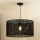 Duolla - Candeeiro suspenso ROLLER RATTAN 1xE27/15W/230V diâmetro 45 cm preto