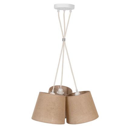 Duolla - Candeeiro suspenso ROSSA 3xE27/15W/230V diâmetro 45 cm castanho