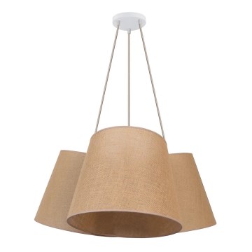 Duolla - Candeeiro suspenso ROSSA 3xE27/15W/230V diâmetro 75 cm castanho