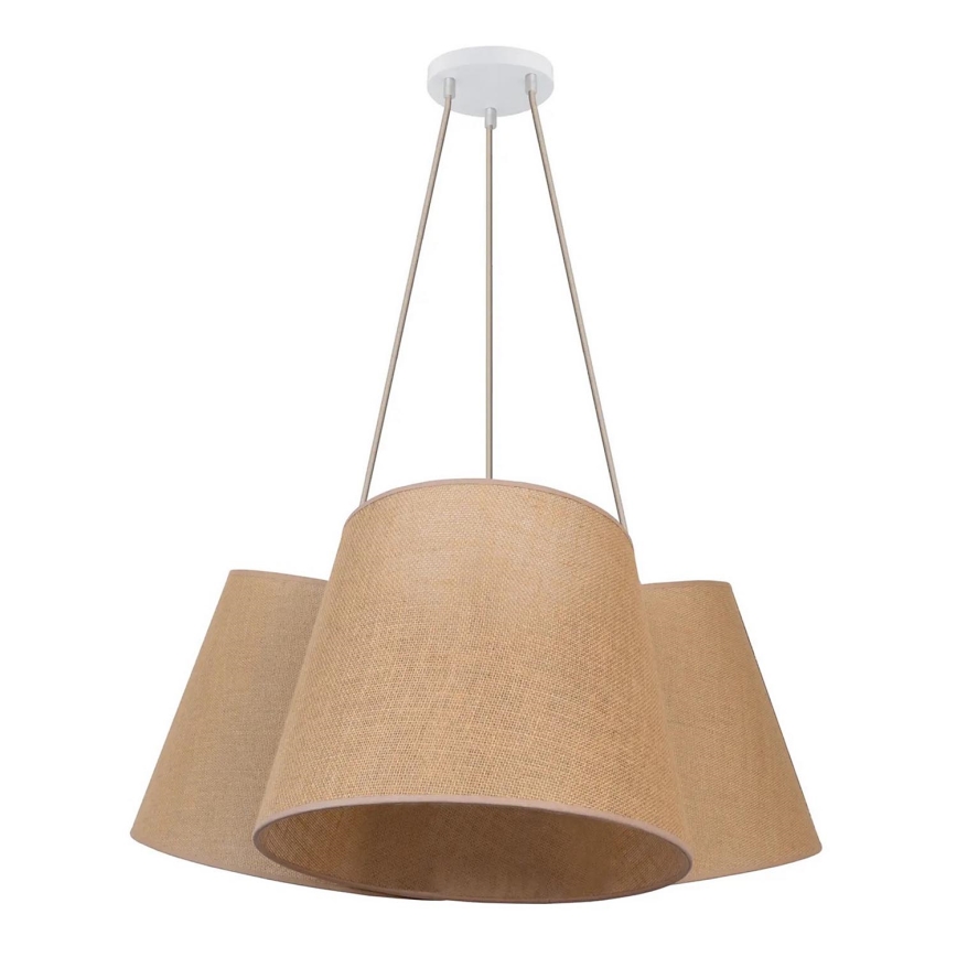 Duolla - Candeeiro suspenso ROSSA 3xE27/15W/230V diâmetro 75 cm castanho