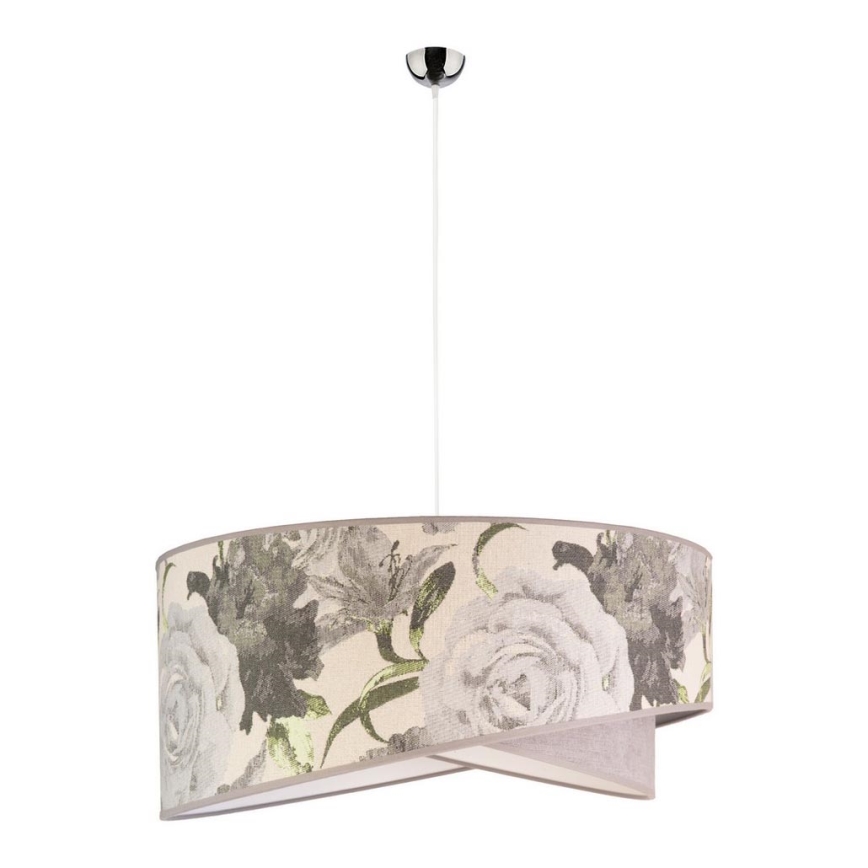 Duolla - Candeeiro suspenso ROYAL 1xE27/40W/230V diâmetro 50 cm cinzento