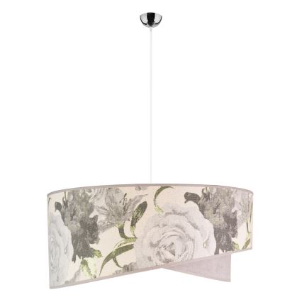 Duolla - Candeeiro suspenso ROYAL 1xE27/40W/230V diâmetro 50 cm cinzento