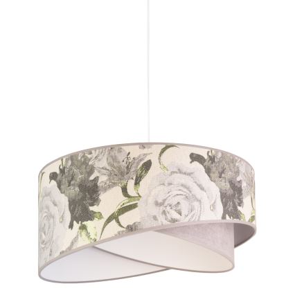 Duolla - Candeeiro suspenso ROYAL 1xE27/40W/230V diâmetro 50 cm cinzento